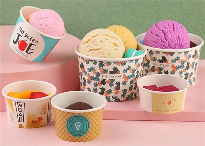 سایزبندی مناسب لیوان کاغذی برای بستنی