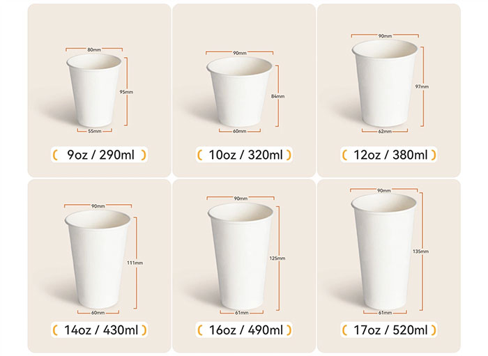 نحوه انتخاب بهترین سایز لیوان کاغذی